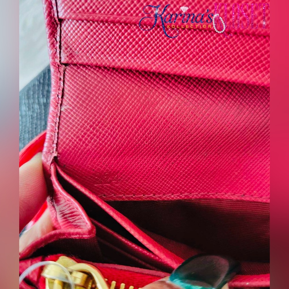 PRADA Leather Wallet, Pink PRADA Saffiano Continental Long Wallet 🎀 - Picture 9 of 9